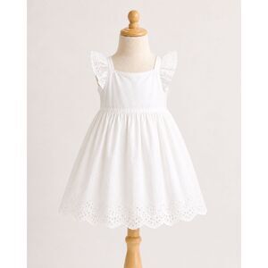 Gap Kids 18-24 Months White Eyelet Flutter Sleeve Toddler Dress
